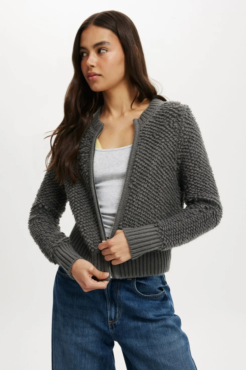 Shaggy Crew Texture Cardigan
