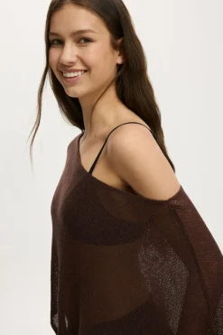 Sheer Knit Poncho
