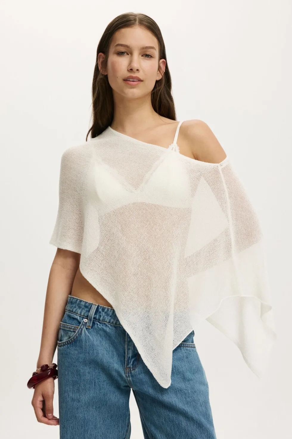 Sheer Knit Poncho