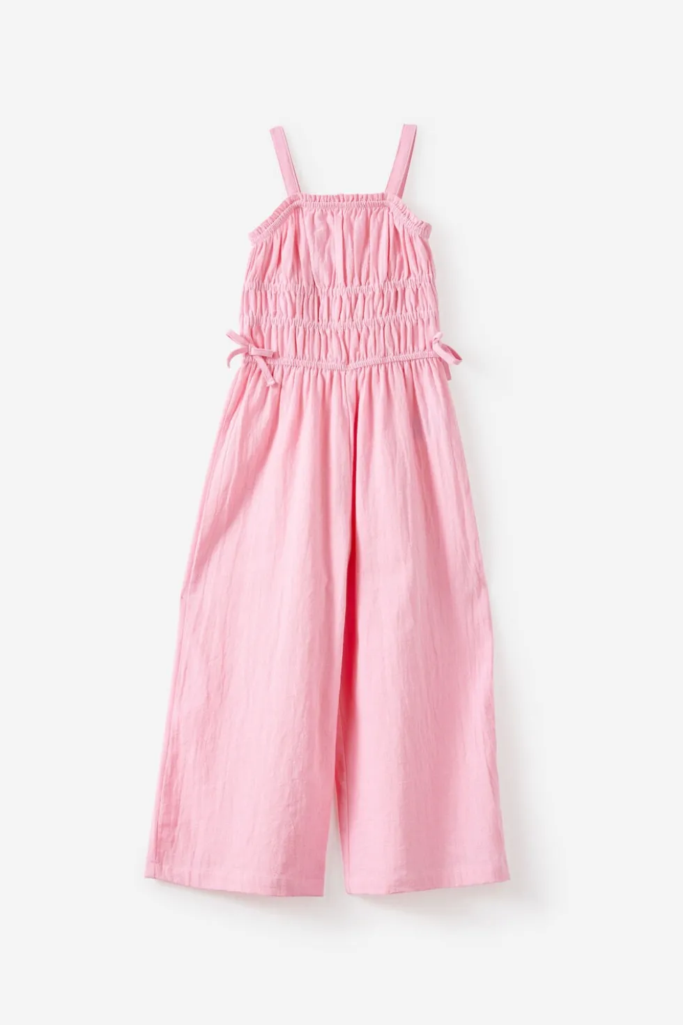 Shirred Bow Jumpsuit