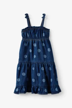 Sleeveless Denim Tiered Dress