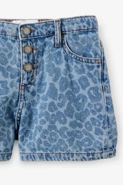 Snap Front Denim Short