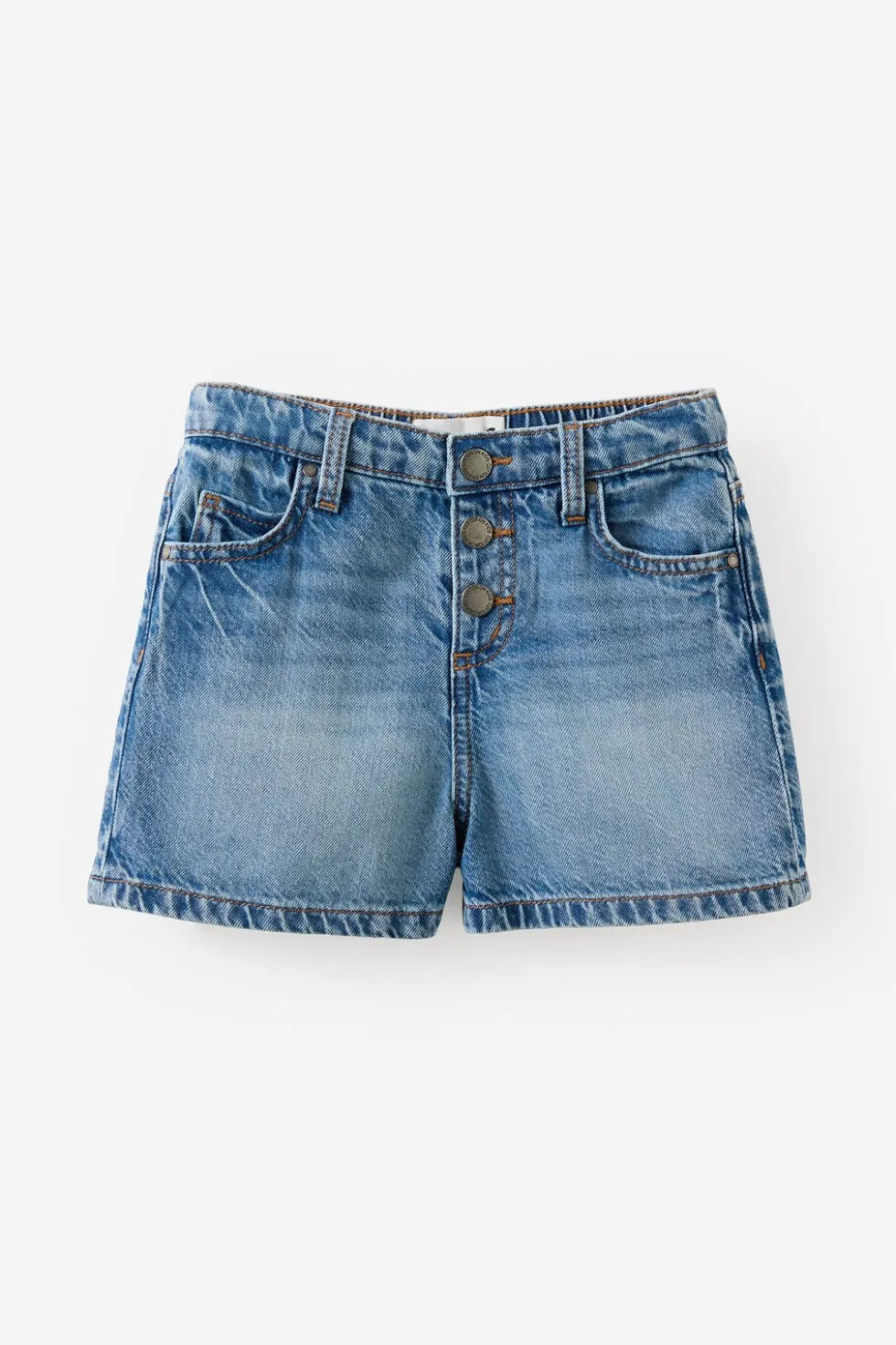 Snap Front Denim Short