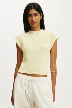 Textured Shortsleeve Knit Top