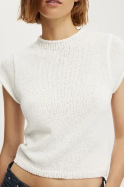 Textured Shortsleeve Knit Top