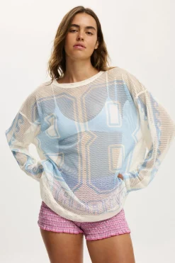 The Long Sleeve Mesh Graphic Tee