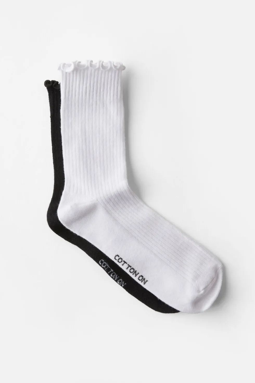 The Perfect Pair Frill Rib Crew Sock 2Pk