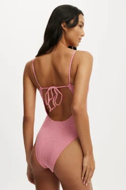 Tie Back Strappy One Piece Brazilian