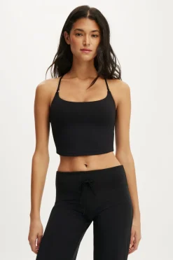 Ultra Soft Cropped Twist Back Tank