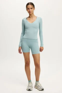 Ultra Soft Plunge Front Long Sleeve