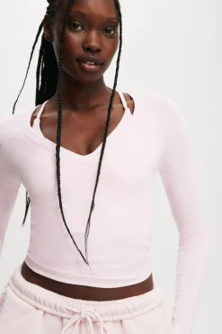 Ultra Soft Plunge Front Long Sleeve