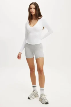 Ultra Soft Plunge Front Long Sleeve