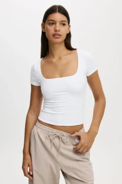 Ultra Soft Square Neck Fitted Tshirt
