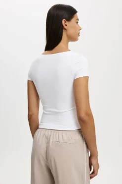 Ultra Soft Square Neck Fitted Tshirt