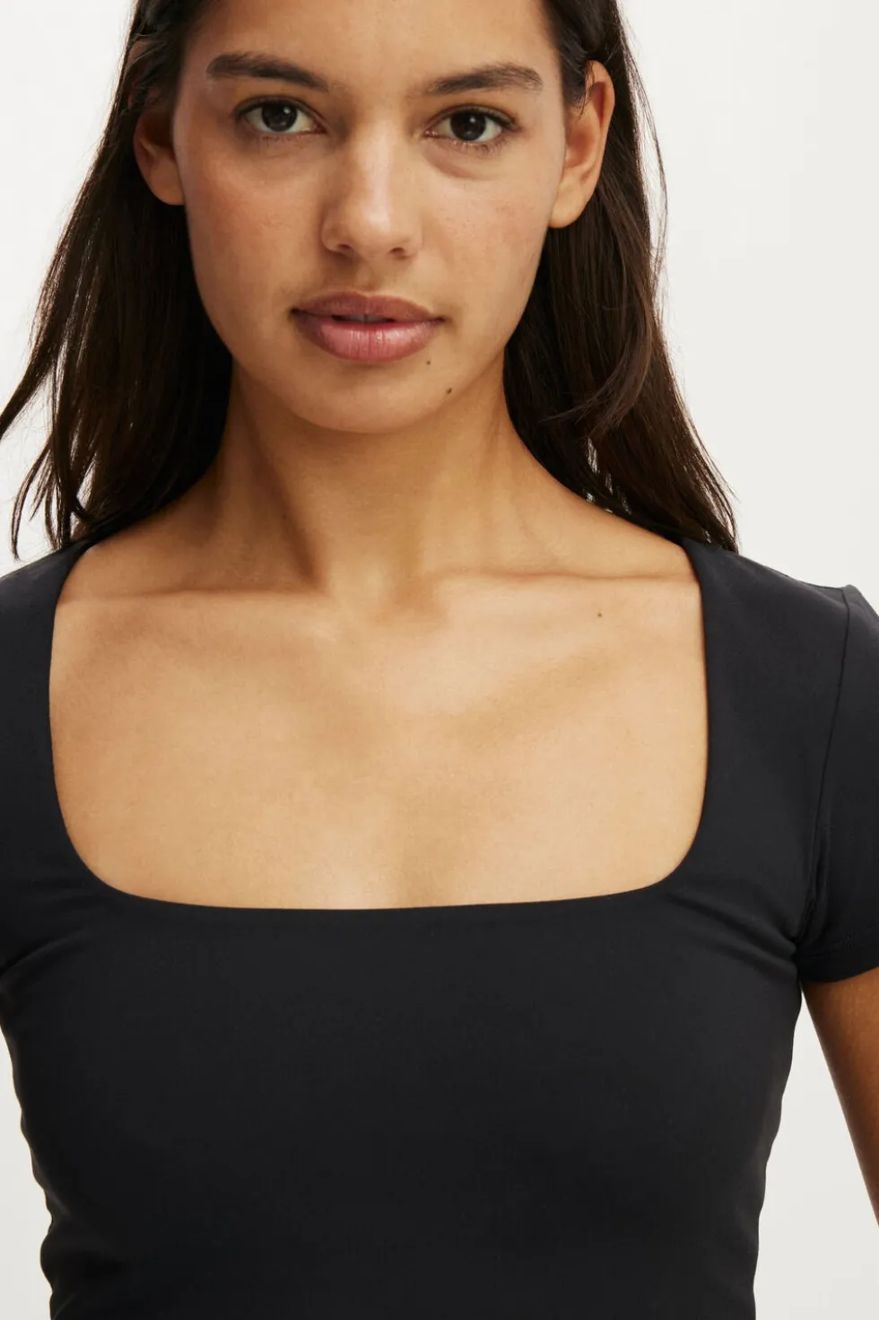 Ultra Soft Square Neck Fitted Tshirt