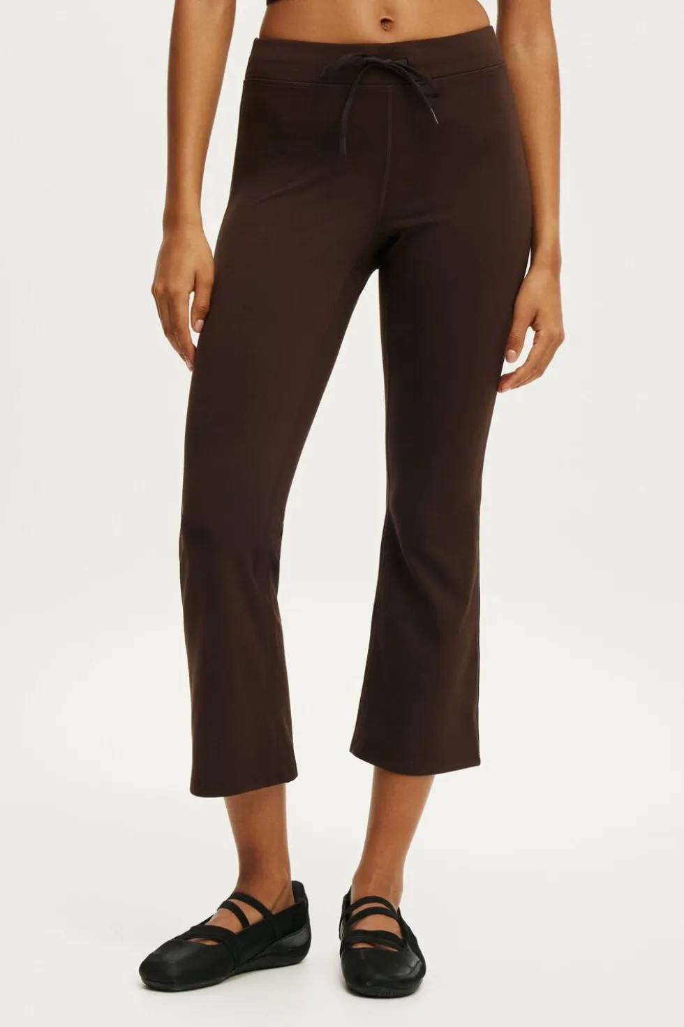Ultra Soft Tie Front Cropped Kick Flare