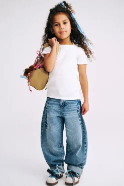 Unisex Barrel Leg Denim Jean