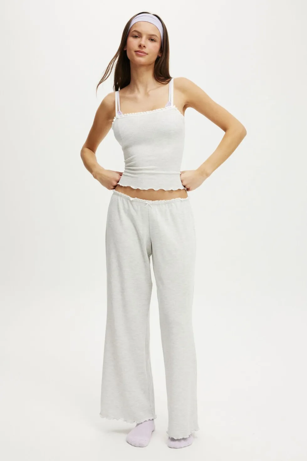 Waffle Baby Lock Square Neck Cami