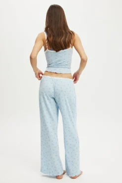 Waffle Wide Leg Pant