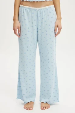Waffle Wide Leg Pant