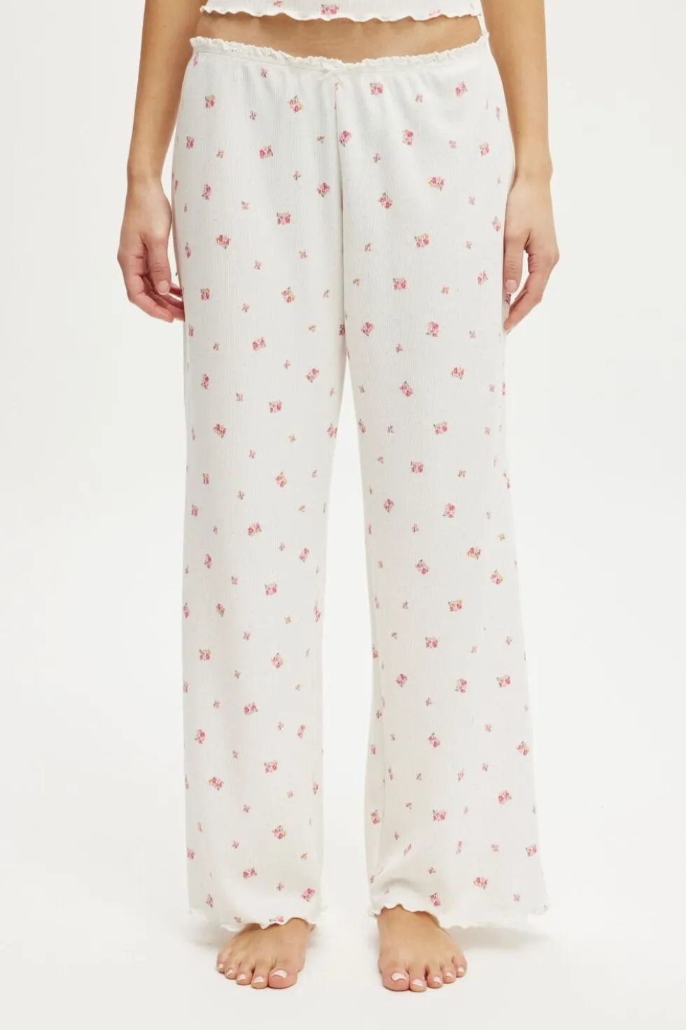 Waffle Wide Leg Pant