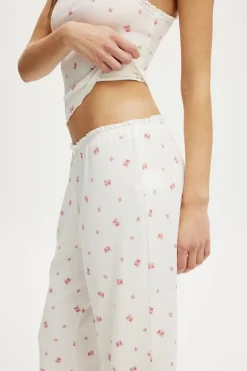 Waffle Wide Leg Pant