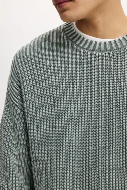Washed Box Fit Crew Knit