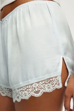Washed Satin Lace Short