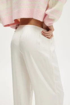 Washed Satin Wide Leg Pant