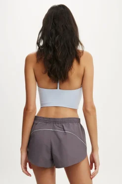 Woven Dolphin Hem Micro Short