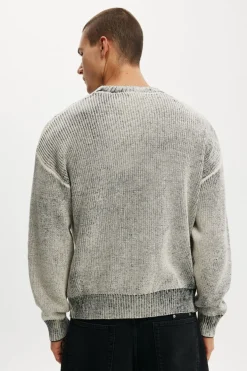 Y2k Box Fit Crew Knit
