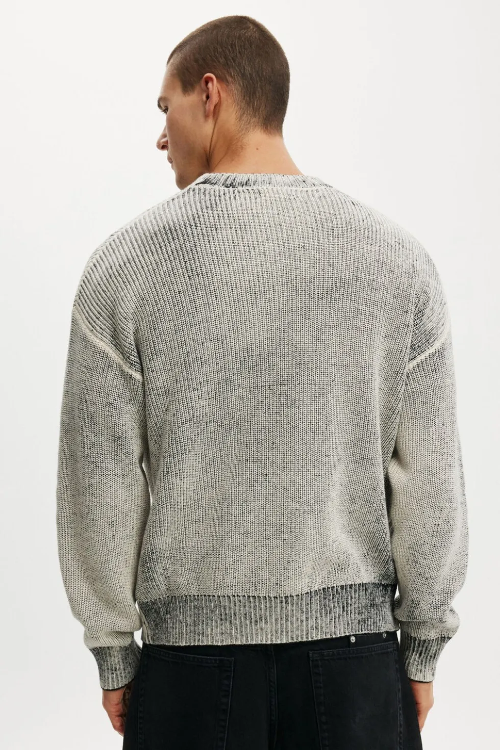Y2k Box Fit Crew Knit